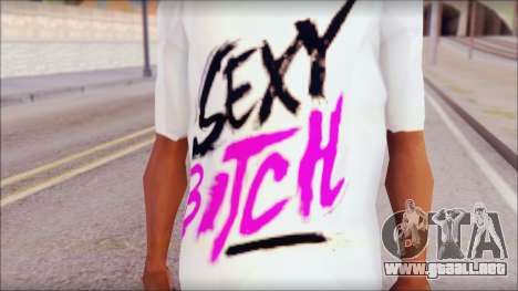 David Guetta Sexy Bitch T-Shirt para GTA San Andreas