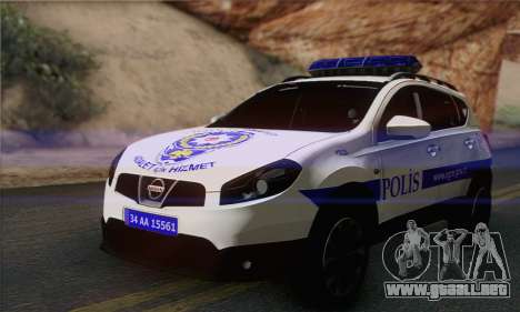 Nissan Qashqai TR de la POLICÍA para GTA San Andreas