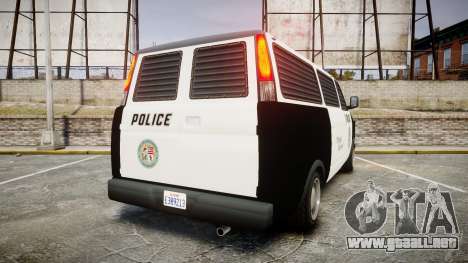 Declasse Burrito Police Transporter LED [ELS] para GTA 4