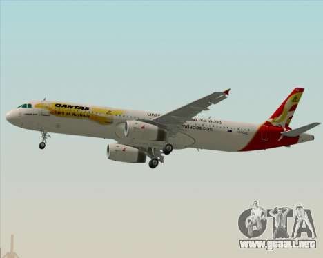 Airbus A321-200 Qantas (Wallabies Livery) para GTA San Andreas