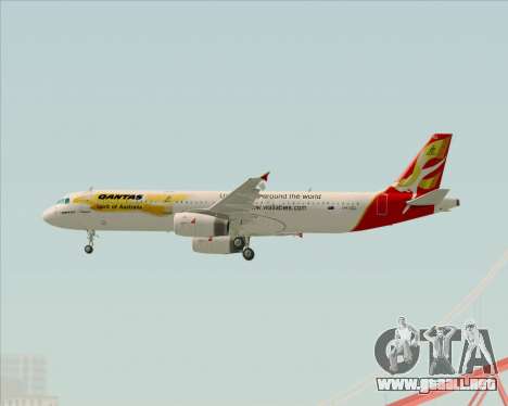 Airbus A321-200 Qantas (Wallabies Livery) para GTA San Andreas