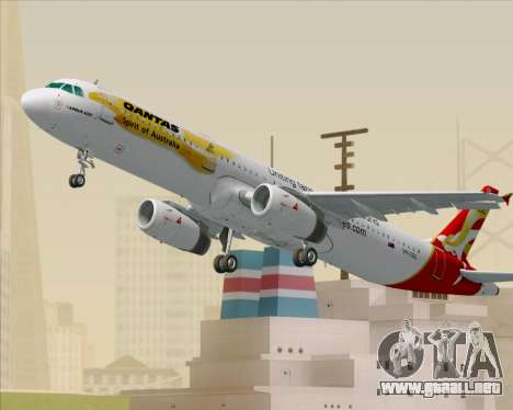 Airbus A321-200 Qantas (Wallabies Livery) para GTA San Andreas