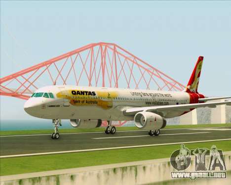 Airbus A321-200 Qantas (Wallabies Livery) para GTA San Andreas