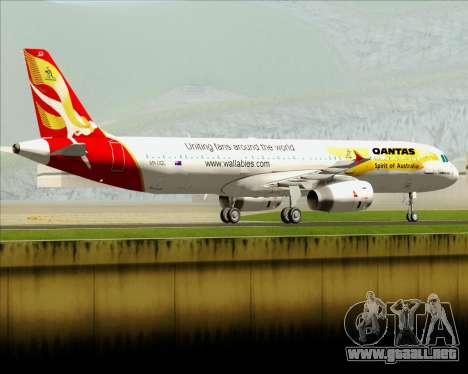 Airbus A321-200 Qantas (Wallabies Livery) para GTA San Andreas