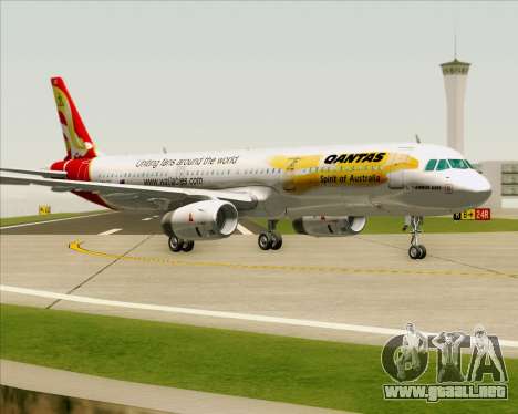 Airbus A321-200 Qantas (Wallabies Livery) para GTA San Andreas