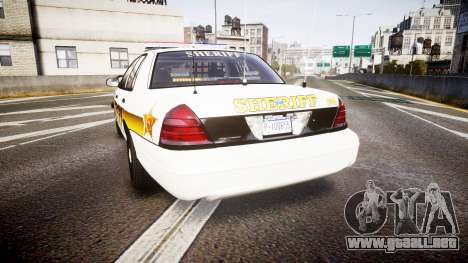 Ford Crown Victoria Sheriff Liberty [ELS] para GTA 4