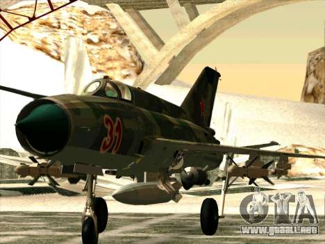 MiG 21 de la fuerza aérea Soviética para GTA San Andreas