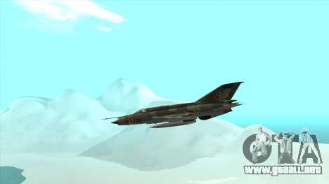 MiG 21 de la fuerza aérea Soviética para GTA San Andreas