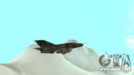 MiG 21 de la fuerza aérea Soviética para GTA San Andreas