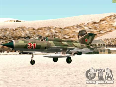 MiG 21 de la fuerza aérea Soviética para GTA San Andreas