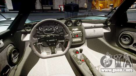 Pagani Zonda Cinque Roadster 2010 para GTA 4