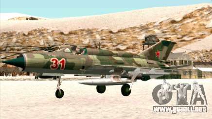 MiG 21 de la fuerza aérea Soviética para GTA San Andreas
