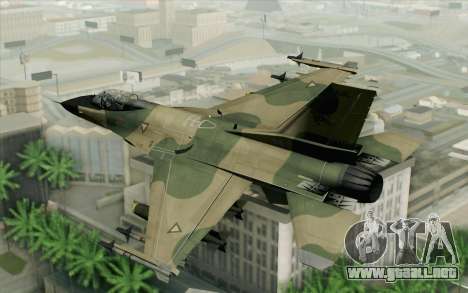 F-16 Fighter-Bomber Green-Brown Camo para GTA San Andreas