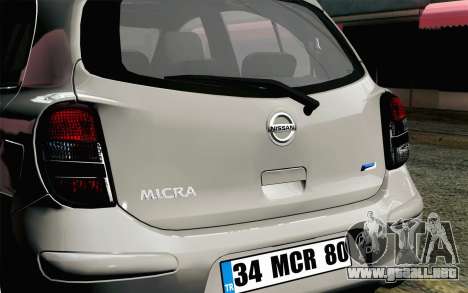 Nissan Micra para GTA San Andreas