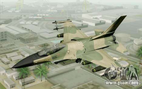 F-16 Fighter-Bomber Green-Brown Camo para GTA San Andreas