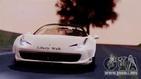 Ferrari 458 Italy Liberty Walk LB Performance para GTA San Andreas