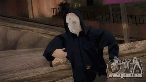 Mercenario de la mafia en la capucha y la máscar para GTA San Andreas