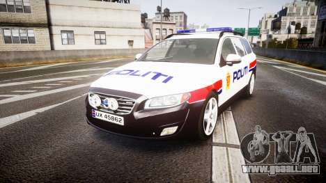 Volvo V70 2014 Norwegian Police [ELS] para GTA 4