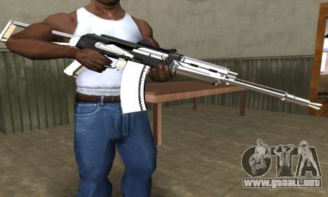 White with Black AK-47 para GTA San Andreas