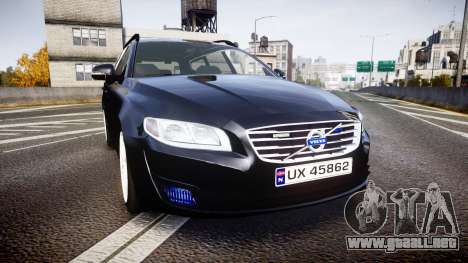 Volvo V70 2014 Unmarked Police [ELS] para GTA 4