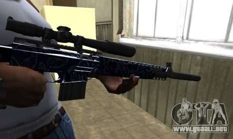 Blue Oval Sniper Rifle para GTA San Andreas