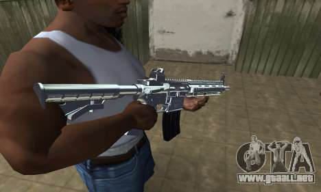 White Cool M4 para GTA San Andreas