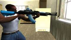 Blue Scan AK-47 para GTA San Andreas