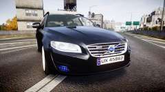 Volvo V70 2014 Unmarked Police [ELS] para GTA 4