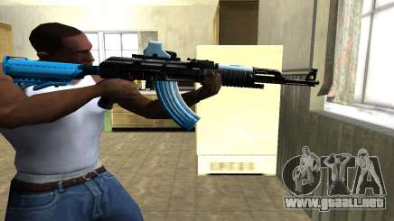 Blue Scan AK-47 para GTA San Andreas