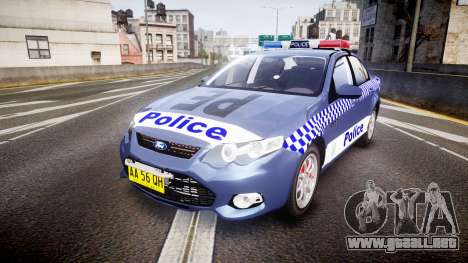 Ford Falcon FG XR6 Turbo NSW Police [ELS] para GTA 4