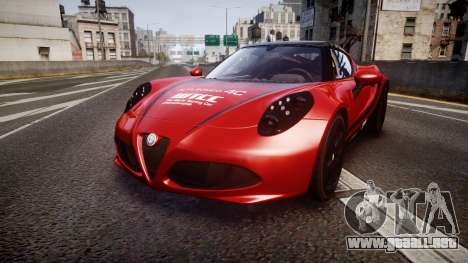 Alfa Romeo 4C 2014 WTCC Safety Car para GTA 4