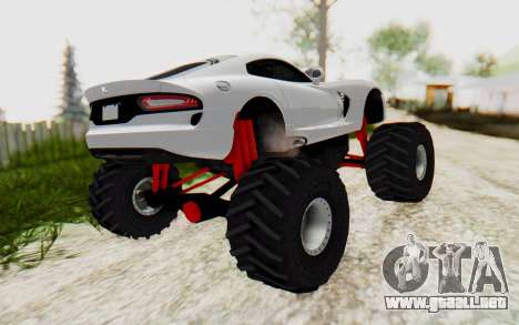 Dodge Viper SRT GTS 2012 Monster Truck para GTA San Andreas