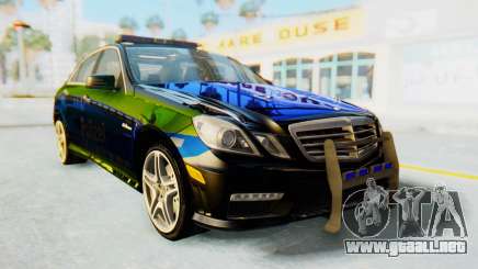 Mercedes-Benz E63 German Police Blue-Yellow para GTA San Andreas