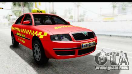Skoda Superb Taxi De Color Rojo para GTA San Andreas