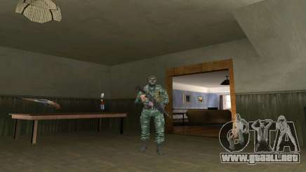 El aire de soldado en el camuflaje de abedul para GTA San Andreas