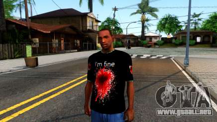 Black I am Fine T-Shirt para GTA San Andreas