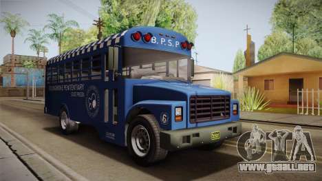 GTA 5 Vapid Police Prison Bus IVF para GTA San Andreas