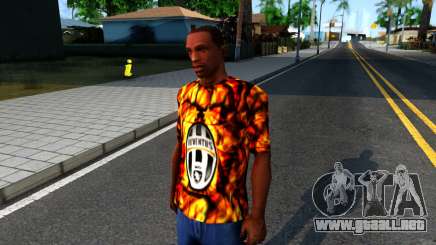 Juventus Flame T-Shirt para GTA San Andreas