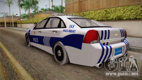 Chevrolet Caprice Turkish Police para GTA San Andreas