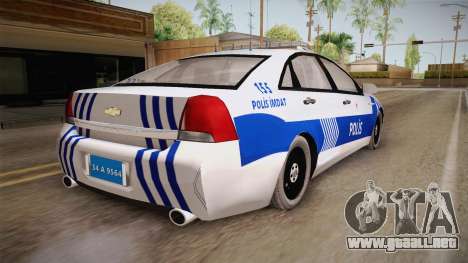 Chevrolet Caprice Turkish Police para GTA San Andreas