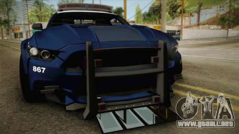 Ford Mustang GT 2015 Barricade Transformers 5 para GTA San Andreas