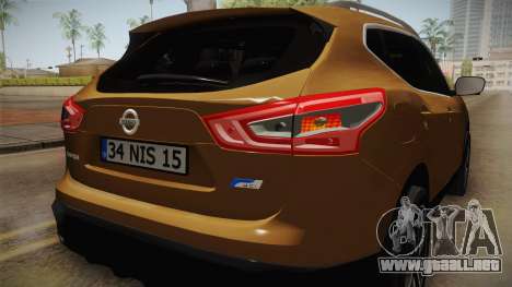 Nissan Qashqai 2016 IVF para GTA San Andreas