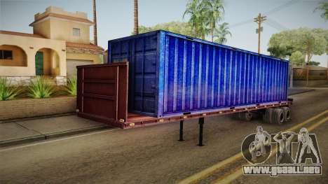 Blue Trailer Container HD para GTA San Andreas