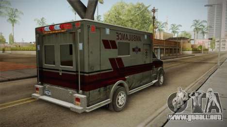 Resident Evil - Ambulance para GTA San Andreas