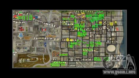 Mapa con los números de las casas de ARP para GTA San Andreas