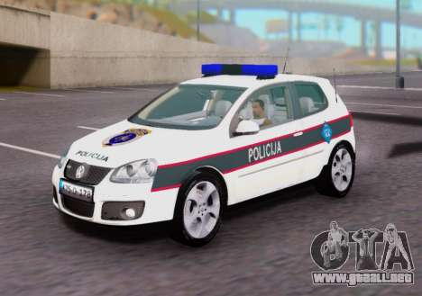 Volkswagen Golf V BIH Police Car para GTA San Andreas