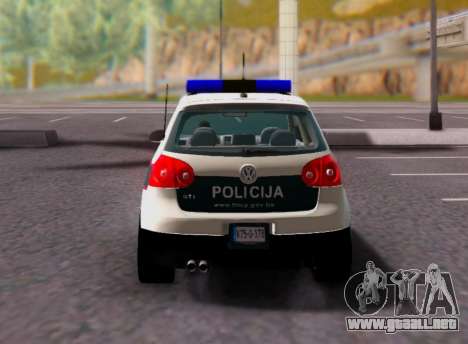 Volkswagen Golf V BIH Police Car para GTA San Andreas