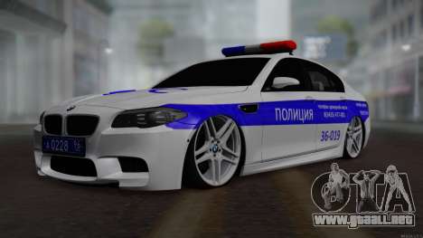 BMW M5 F10 Policía para GTA San Andreas