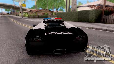 Lamborghini Reventon High Speed Police para GTA San Andreas