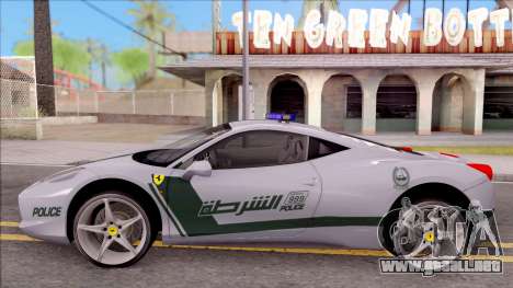 Ferrari 458 Italia Dubai High Speed Police para GTA San Andreas